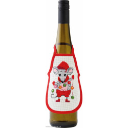 Permin, kit 3 tabliers pour bouteille de vin souris à Noël (PE78-3278)