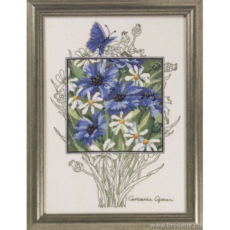 Permin, kit bleuets, marguerites et papillons (PE90-5363)