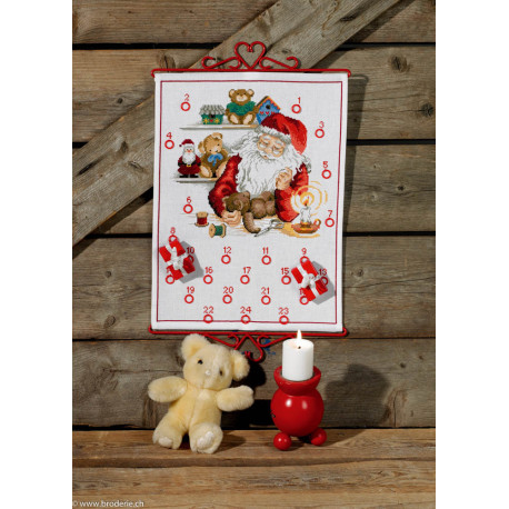 Permin, Kit calendrier de l'Avent - Père-Noël prépare les cadeaux (PE34-8266)