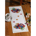 Permin, kit chemin de table bouquet de fleurs (PE63-0435)