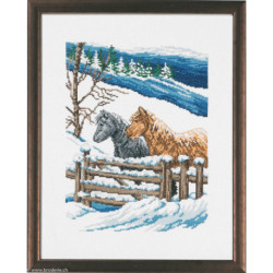 Permin, kit chevaux dans la neige (PE92-5410)