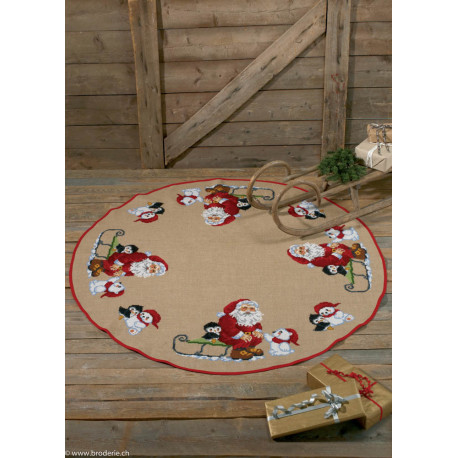 Permin, kit tapis de Noël Père-Noël sur luge (PE45-7269)