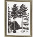 Permin, Paysage en noir - la forêt (PE70-3127)