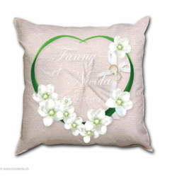 Princesse, kit Coussin mariage fleurs blanches (PR7598)