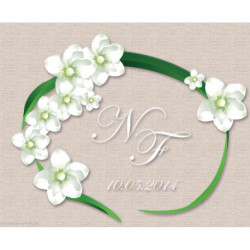 Princesse, kit Tableau mariage fleurs blanches (PR7599)