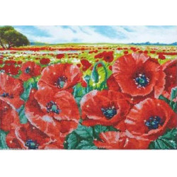 Diamond Dotz, kit diamant niveau 2- CHAMP DE COQUELICOTS (DD10013)