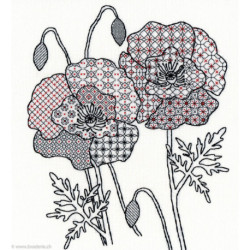 Bothy Threads, kit Blackwork Poppy (BOXBW4)