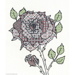 Bothy Threads, kit Blackwork Rose (BOXBW6)