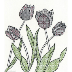 Bothy Threads, kit Blackwork Tulips (BOXBW8)