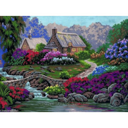 Collection d'Art, kit diamant Lodge in flowers (CADE7153)