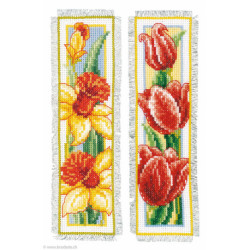Vervaco, kit Lot de deux signets tulipes et jonquilles (PN0021467)