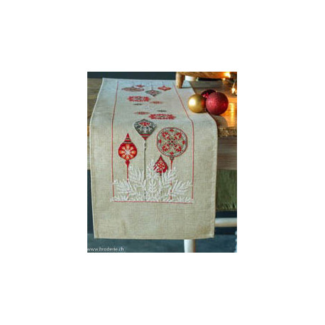 Vervaco, kit imprimé chemin de table Etoiles de Noël (PN0166611)