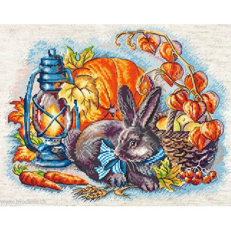 Luca-S Leti Stitch, kit Autumn witha rabbit (SLETIL8998)