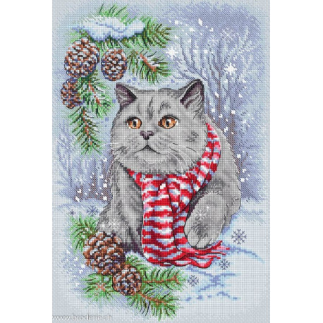 Luca-S Leti Stitch, kit Winter Cat (SLETIL8997)