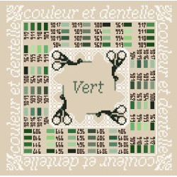 Isabelle Vautier, grille Couleur et dentelle Vert (RV21)