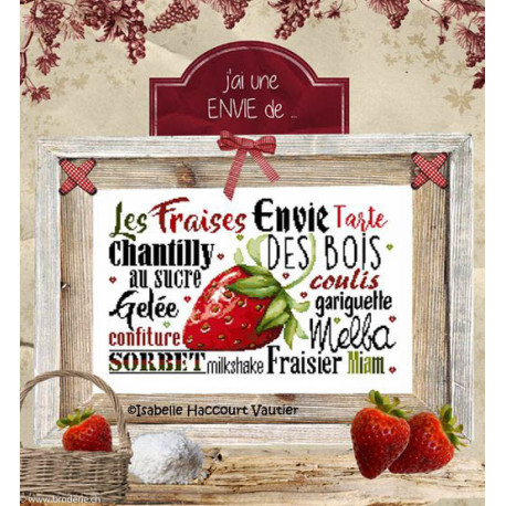 Isabelle Vautier, grille Envie de fraises (BDN60)
