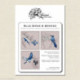 Ajisai, grille Blue Birds and Berries (AJA13)