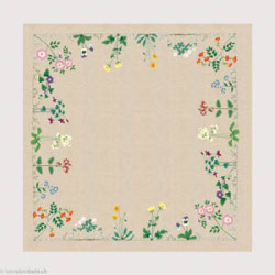 Bonheur des Dames, kit imprimé nappe Frise de fleurs (BD6107)