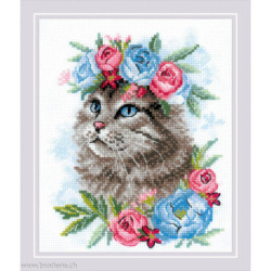 Riolis, kit Cat in Flowers (RI2088)