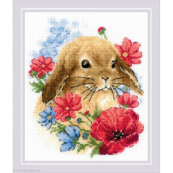 Riolis, kit Rabbit in flowers (RI1986)