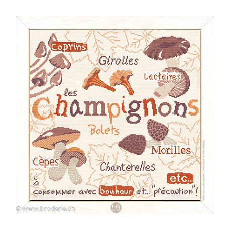 LiliPoints, Grille Gourmandise - Les Champignons (G022)