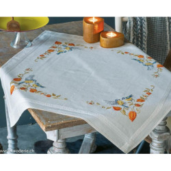 Vervaco, kit imprimé nappe courges et mésanges (PN0191006)
