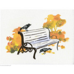 RTO, kit Paint by Threads - banc et oiseau (RTODT-C004)