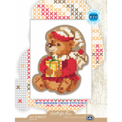 RTO, kit sur bois perforé déco - magnet ours et cadeau (RTOEHW037)