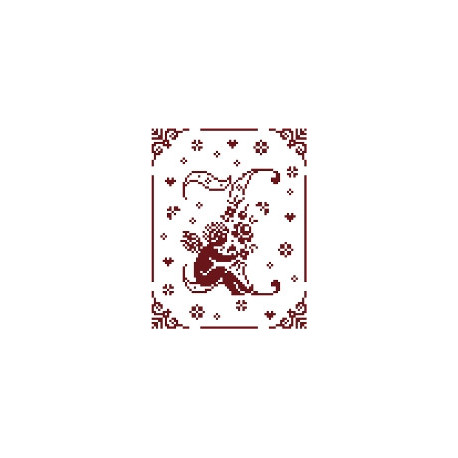 Couleur d'étoile, grille Mon Ange lettre I (CE0079I)