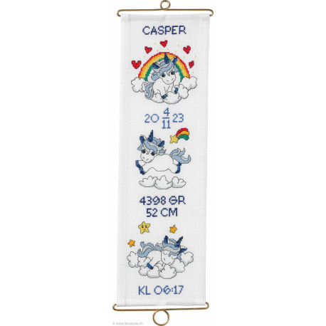Permin, kit Toise licornes bleues dans les nuages (PE36-0742)
