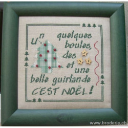 La Cigogne qui brode, grille Noël sapin Kelsch (CIG051)