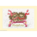 Bothy Threads, kit carte de voeux - Sledgehogs (BOXMAS76)