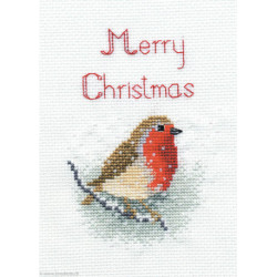 Derwentwater, kit Christmas Card - Snow Robin (DWCDX03)