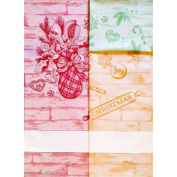 Graziano, Linge de cuisine Patisseries de Noël, moutarde (CU6232)
