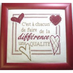 La Cigogne qui brode, grille Solidarité - la différence (CIG068)