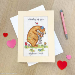 Bothy Threads, kit carte de voeux Big Bear Hugs (BOXGC61)