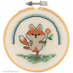Vervaco, Kit Akita avec des fleurs (PN0214350)