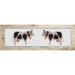 M&D CrÃ©ations, kit marque-page deux vaches (MDCK14)