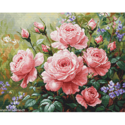 Luca-S, kit canevas petits points The Roses Garden (LUCASG717)
