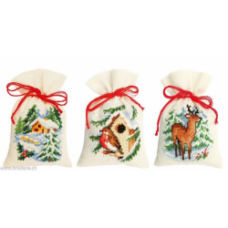 Vervaco, Kit lot de 3 sachets Hiver (PN0021442)