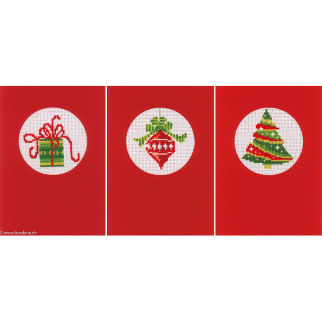 Vervaco, Kit cartes de voeux Noël lot de 3 (PN0145622)