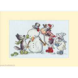 Bothy Threads, kit carte de voeux Hat, Scarf, Gloves! (BOXMAS77)