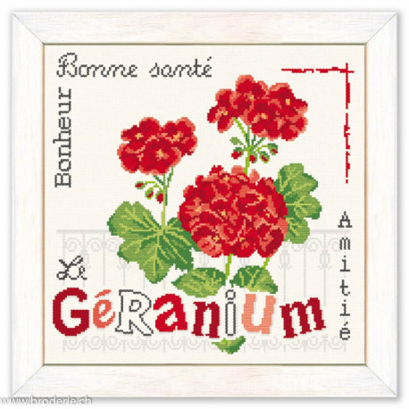 LiliPoints, Grille Côté jardin - Les géraniums (J029)