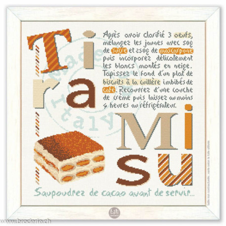 LiliPoints, Grille Gourmandise - le Tiramisu (G056)