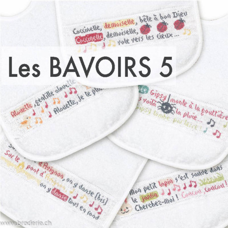 LiliPoints, Grille Naissance - Bavoirs 5 (B041)