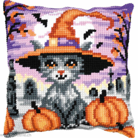 Vervaco, kit coussin chaton d'Halloween (PN0207492)