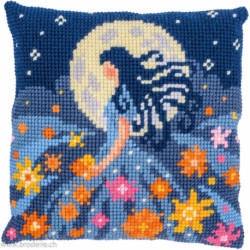 Vervaco, kit coussin Fille avec la lune (PN0212136)