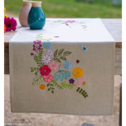 Vervaco, kit imprimé chemin de table Un printemps joyeux (PN0216908)