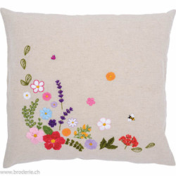 Vervaco, kit imprimé coussin Un monde floral coloré (PN0222279)