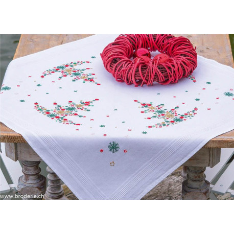 Vervaco, kit imprimé nappe Arbre de noël avec décoration (PN0227467)